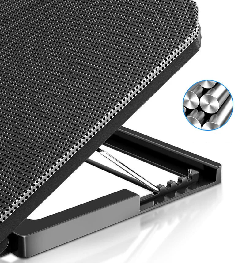 Suporte para Portáteis - Com Arrefecimento, Painel Metálico, Velocidade Ajustável e 2 Ventoinhas Suporte para Portáteis - Com Arrefecimento, Painel Metálico, Velocidade Ajustável e 2 Ventoinhas